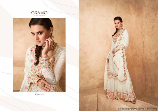 Gramo Navabi 3 Georgette Heavy Festive Wear Ready Made Salwar Suit Collection